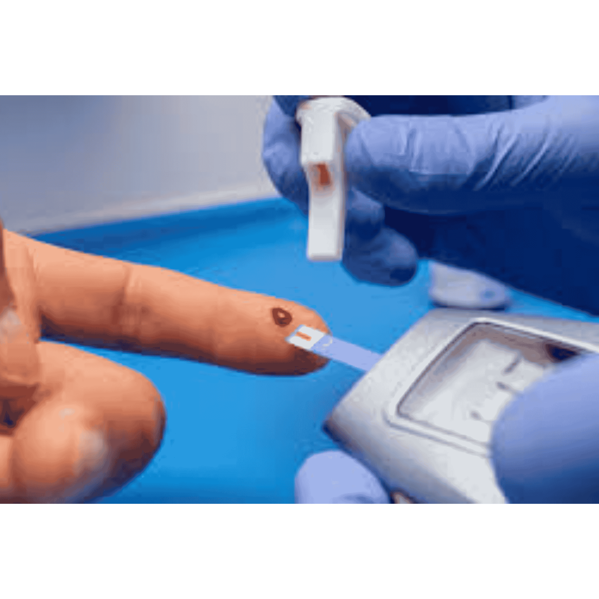 Test rápido de glucosa y análisis en farmacia