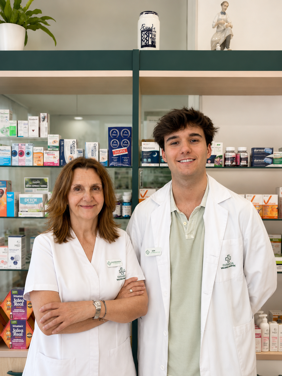 Equipo de la Farmacia Santiago Valero en Huarte